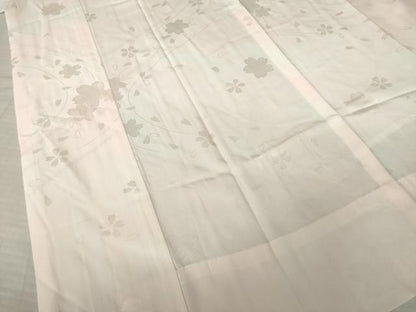 平和屋着物●振袖用長襦袢　無双仕立て　舞桜地紋　暈し染め　京都きもの友禅扱い　正絹　逸品　未使用　AABK3111ck