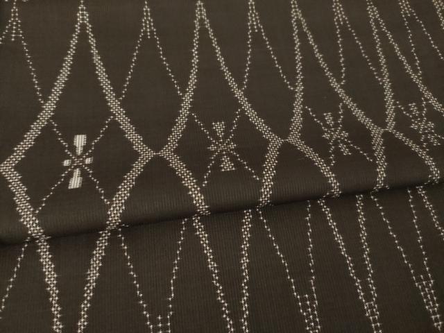 平和屋着物●本場大島紬　7マルキ　立涌文　正絹　逸品　AABK3112ck