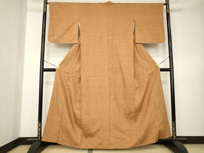 平和屋着物●上質な紬　霞文　正絹　逸品　AABK3119ck