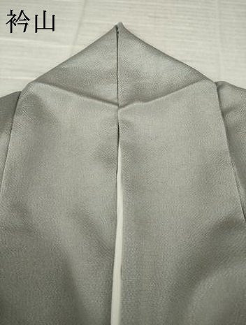 平和屋着物●上質な色無地　鼠色　鬼しぼ縮緬　正絹　逸品　AABK3120ck
