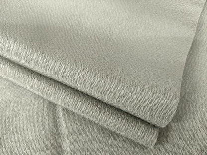 平和屋着物●上質な色無地　鼠色　鬼しぼ縮緬　正絹　逸品　AABK3120ck