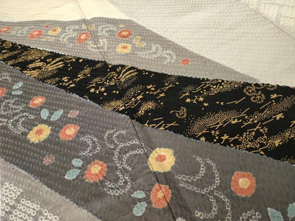 平和屋着物●訪問着　絞り　草花文　金彩　正絹　逸品　AABK3124ck