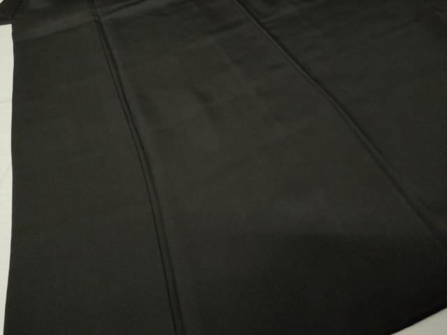 平和屋着物●男性　黒紋付　正絹　逸品　AABK3125ck