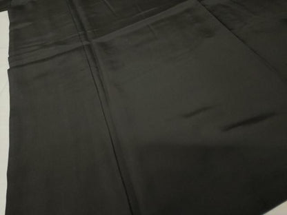 平和屋着物●男性　黒紋付　正絹　逸品　AABK3126ck