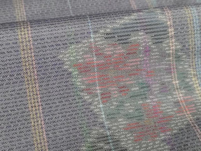 平和屋着物●本場大島紬　色紙重ね花文　やまと誂製　正絹　逸品　AABK3127ck