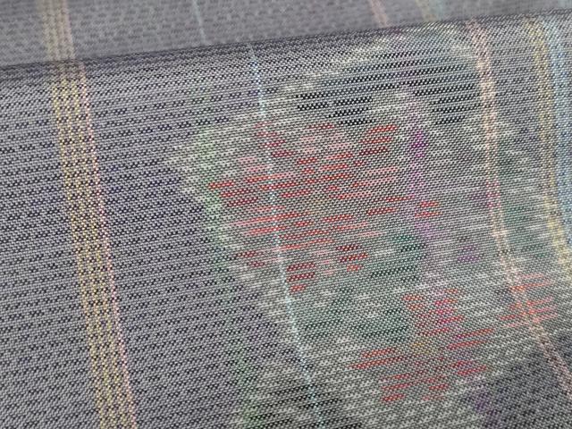 平和屋着物●本場大島紬　色紙重ね花文　やまと誂製　正絹　逸品　AABK3127ck