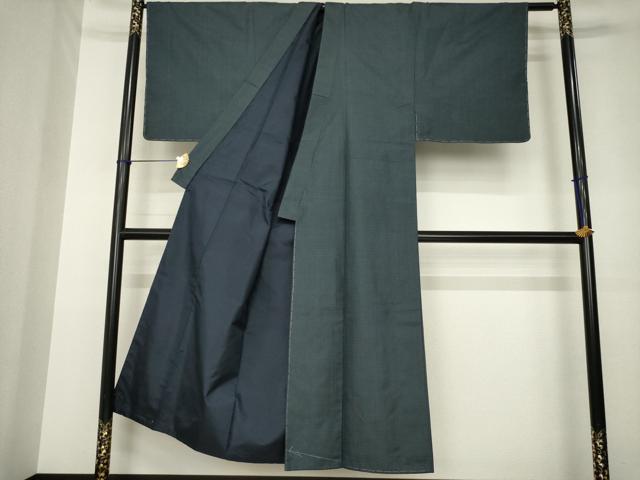 平和屋着物●男性　本場大島紬　アンサンブル　長襦袢(無双仕立て)セット　100亀甲　総詰め　正絹　逸品　AABK3128ck