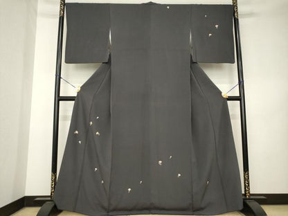 平和屋着物●訪問着　小花文　金彩　正絹　逸品　AABK3129ck