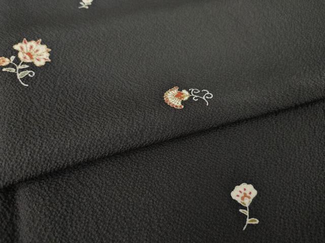 平和屋着物●訪問着　小花文　金彩　正絹　逸品　AABK3129ck