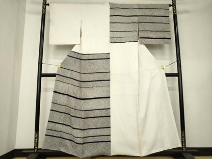 平和屋着物●本疋田絞り　訪問着　横段文　正絹　逸品　AABK3132ck