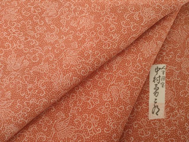 平和屋着物●重要無形文化財　人間国宝　中村勇二郎　江戸小紋　鳳凰　正絹　逸品　未使用　AABK3138ck