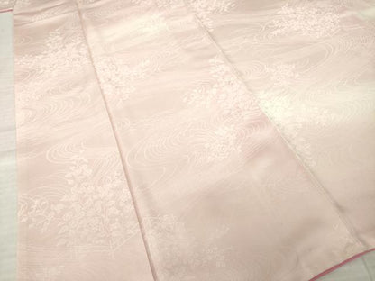 平和屋着物●上質な小紋　流水花地紋　暈し染め　正絹　逸品　AABK3144ck