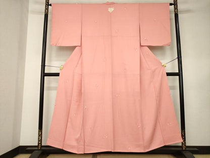 平和屋着物●上質な小紋　花丸文　正絹　逸品　未使用　AABK3152ck