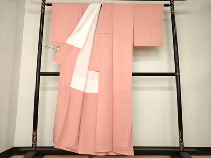 平和屋着物●上質な小紋　花丸文　正絹　逸品　未使用　AABK3152ck