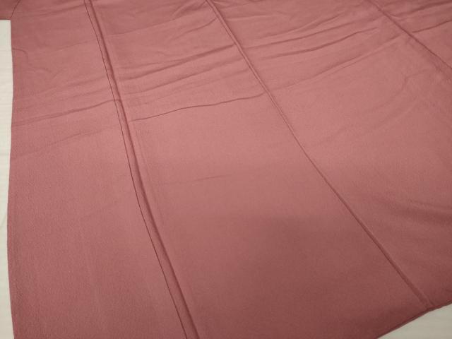 平和屋着物●上質な色無地　蘇芳香色　正絹　逸品　AABK3153ck