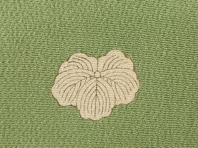 平和屋本店●アンティーク　大正ロマン　振袖　駒刺繍　草花文　金糸　正絹　逸品　AABK3155ck