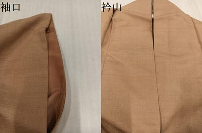 平和屋着物●訪問着　紬地　霞文　正絹　逸品　AABK3165ph