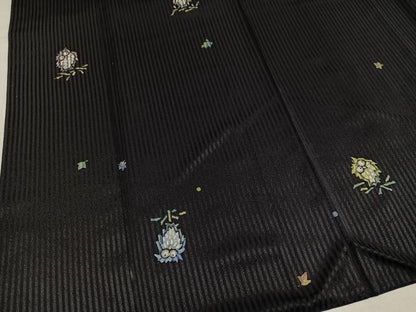 平和屋着物●上質な小紋　ミミズク　正絹　逸品　AABK3173ph