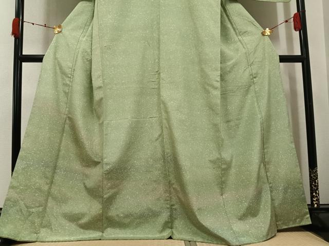 平和屋着物●訪問着　紬地　霞文　暈し染め　正絹　逸品　AABK3176ph