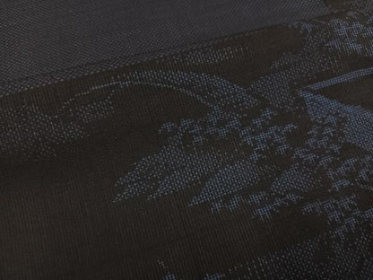 平和屋着物●本場大島紬　9マルキ　渡り橋樹林文　正絹　逸品　AABK3177ph