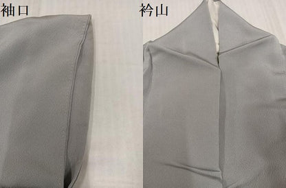 平和屋着物●無地絵羽訪問着　人物風景地紋　霞色　正絹　逸品　AABK3178ph