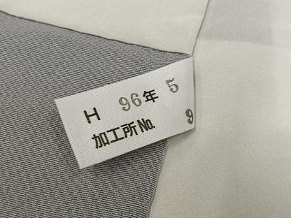 平和屋着物●無地絵羽訪問着　人物風景地紋　霞色　正絹　逸品　AABK3178ph