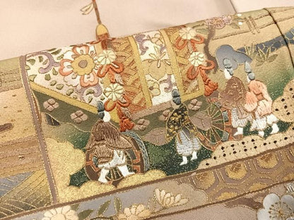平和屋着物●豪華色留袖　総刺繍　中国三大刺繍　汕頭刺繍　スワトウ刺繍　祇園祭　金糸　正絹　逸品　AABK3179ph
