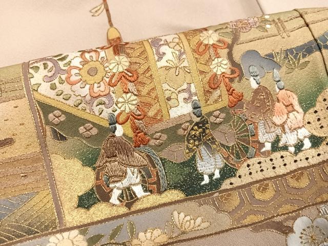 平和屋着物●豪華色留袖　総刺繍　中国三大刺繍　汕頭刺繍　スワトウ刺繍　祇園祭　金糸　正絹　逸品　AABK3179ph