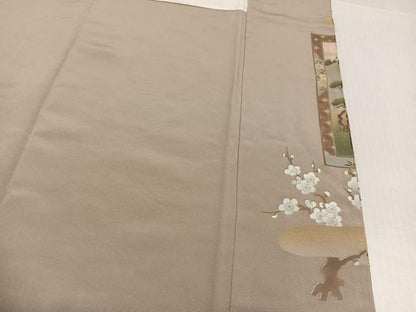 平和屋着物●豪華色留袖　総刺繍　中国三大刺繍　汕頭刺繍　スワトウ刺繍　祇園祭　金糸　正絹　逸品　AABK3179ph