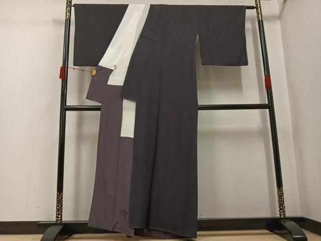 平和屋着物●江戸小紋　大小あられ　正絹　逸品　AABK3181ph