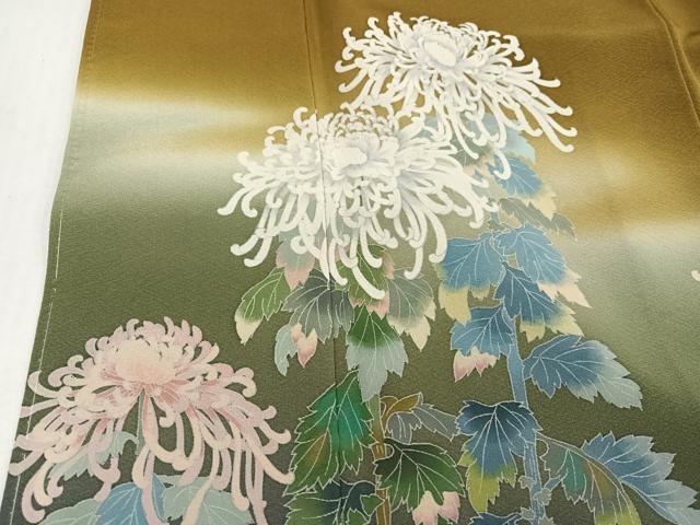 平和屋着物●訪問着　友禅　草花文　暈し染め　正絹　逸品　未使用　AABK3183ph