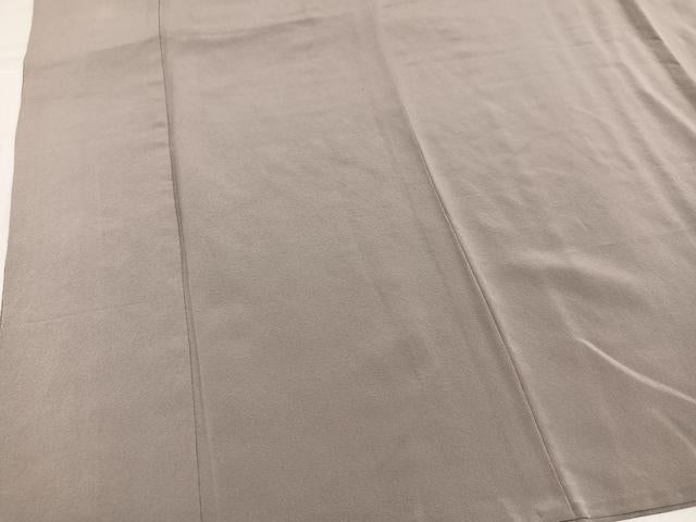 平和屋着物●上質な色無地　茶鼠色　正絹　逸品　AABK3185ph