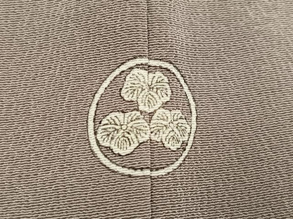 平和屋着物●上質な色無地　茶鼠色　正絹　逸品　AABK3185ph