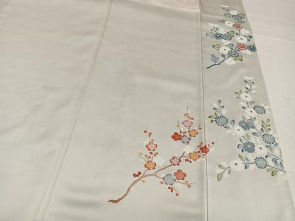 平和屋着物●豪華色留袖　友禅　作家物　飾花文　正絹　逸品　AABK3186ph