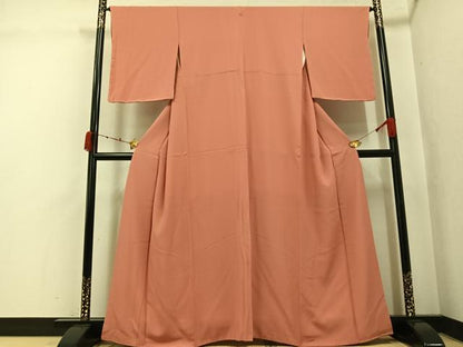 平和屋着物●上質な色無地　東雲色　正絹　逸品　AABK3187ph