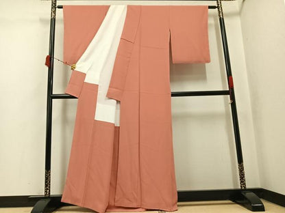 平和屋着物●上質な色無地　東雲色　正絹　逸品　AABK3187ph