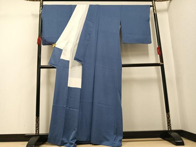 平和屋着物●上質な色無地　花地紋　紅掛空色　正絹　逸品　AABK3188ph