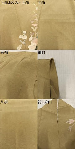 平和屋着物●訪問着　友禅　作家物　枝花文　暈し染め　正絹　逸品　AABK3191ph