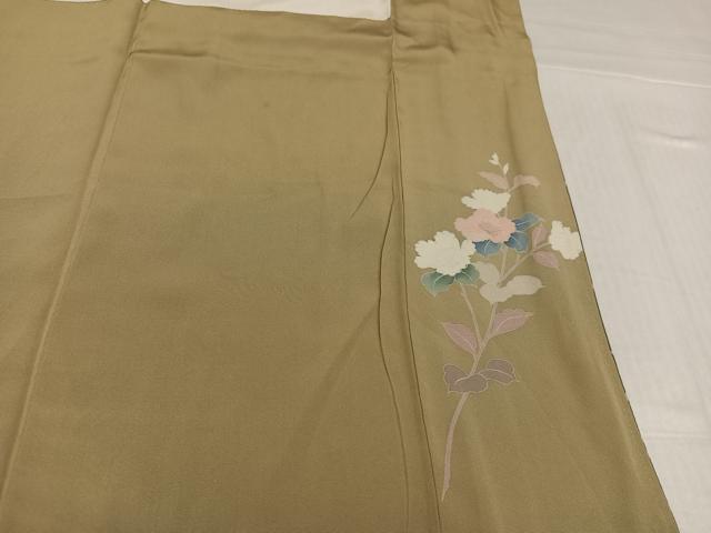 平和屋着物●訪問着　友禅　作家物　枝花文　暈し染め　正絹　逸品　AABK3191ph