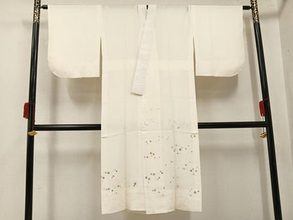 平和屋着物●長襦袢　無双仕立て　箔散らし　金銀彩　正絹　逸品　AABK3195ph