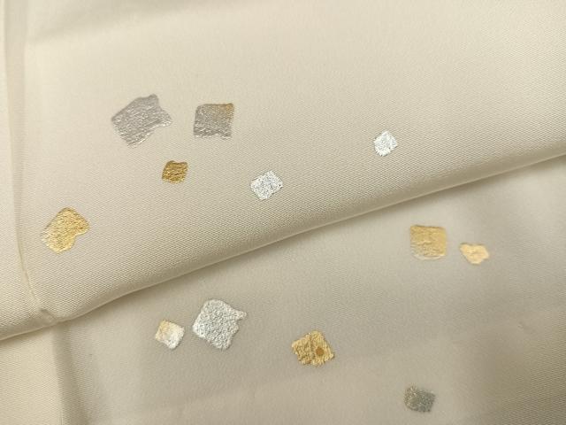 平和屋着物●長襦袢　無双仕立て　箔散らし　金銀彩　正絹　逸品　AABK3195ph