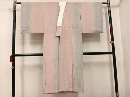 平和屋着物●長襦袢　無双仕立て　舞桜地紋　暈し染め　やまと誂製　正絹　逸品　AABK3196ph