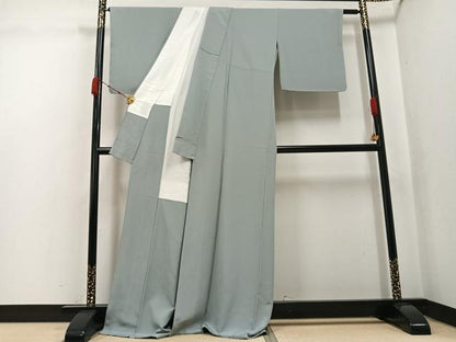 平和屋着物●上質な色無地　蕎麦切色　正絹　逸品　未使用　AABK3201ph