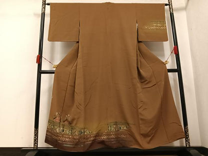 平和屋着物●TOKI志すい キモノモードオリジナルブランド　訪問着　人物文　暈し染め　金彩　正絹　逸品　AABK3202ph