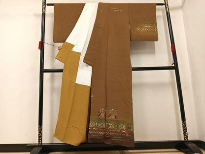 平和屋着物●TOKI志すい キモノモードオリジナルブランド　訪問着　人物文　暈し染め　金彩　正絹　逸品　AABK3202ph