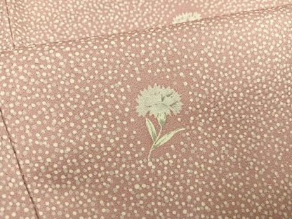平和屋着物●上質な小紋　草花文　正絹　逸品　AABK3214ph