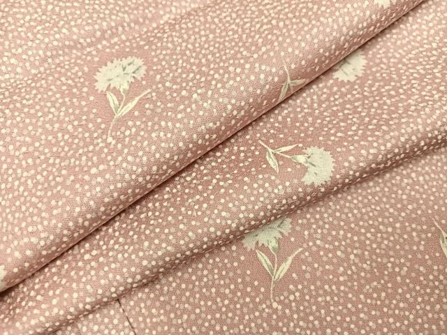 平和屋着物●上質な小紋　草花文　正絹　逸品　AABK3214ph