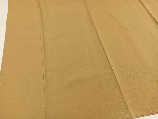 平和屋着物●上質な色無地　黄橡色　正絹　逸品　未使用　AABK3217ph