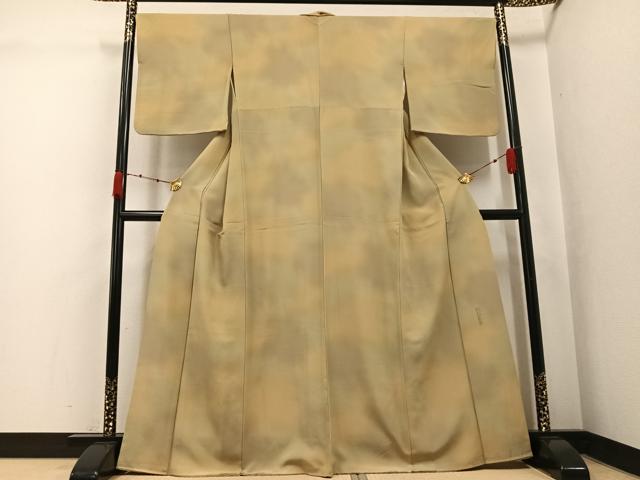 平和屋着物●上質な小紋　作家物　霞文　暈し染め　正絹　逸品　AABK3218ph