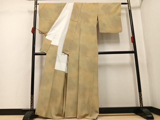 平和屋着物●上質な小紋　作家物　霞文　暈し染め　正絹　逸品　AABK3218ph